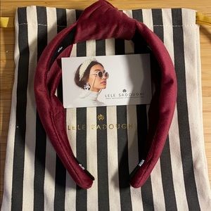 Lele Sadoughi Garnet velvet headband